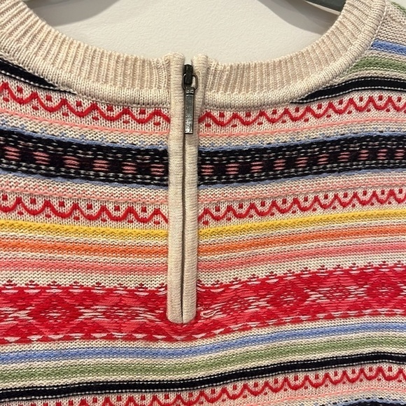 Talbots Fair Isle Striped Breton Wool Knit Sweater Size M - Picture 6 of 7